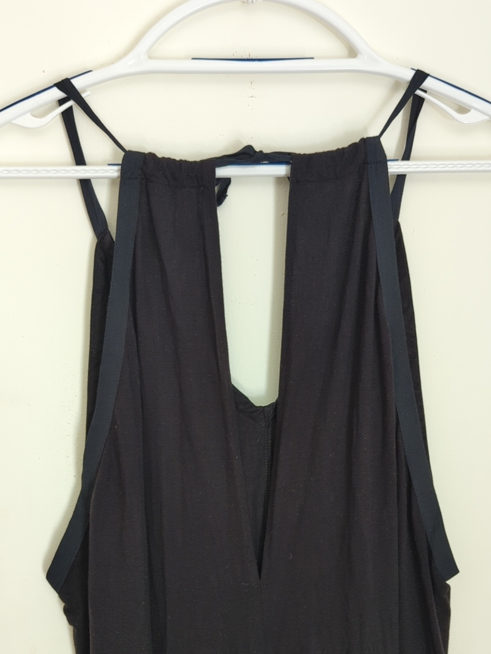 Johnny Was Calme Knit V-Neck Halter Jumpsuit, Black, Size XL - Picture 7 of 15